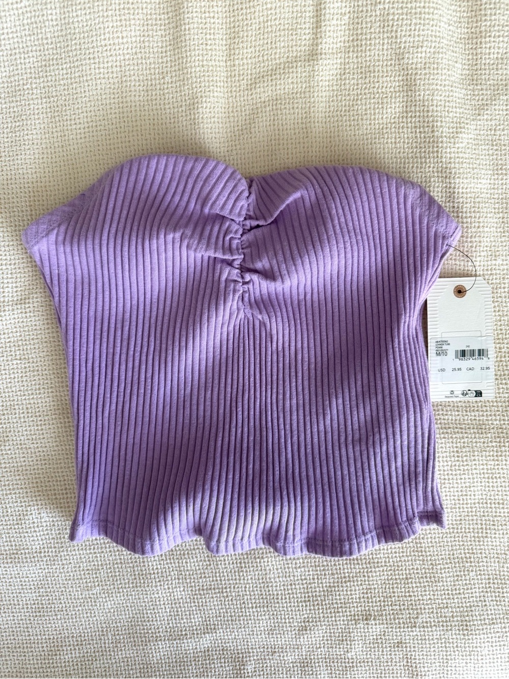 Billabong NWT Ribbed Strapless Lavender Tube Top